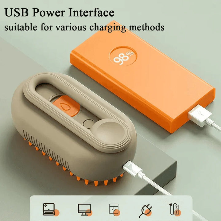 Pet Grooming Brush with Spray Function and Hair Removal Comb