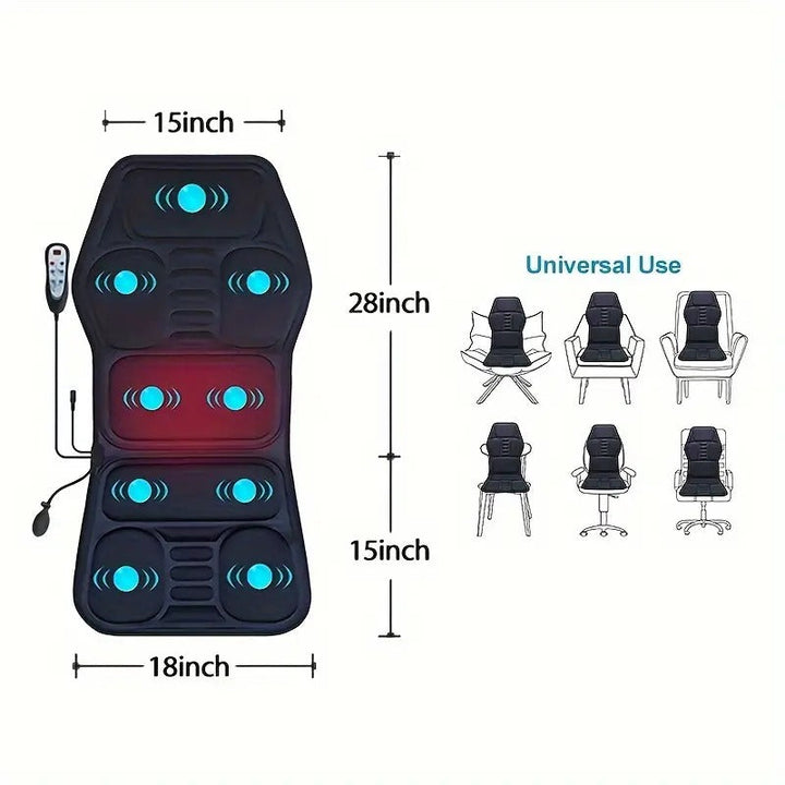 Heated Back Massager Full Coverage Design