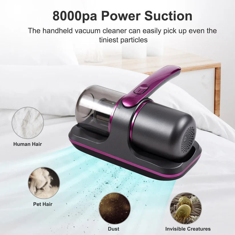 Handheld UV Vacuum Cleaner Strong Suction Deep Mattress Cleaning