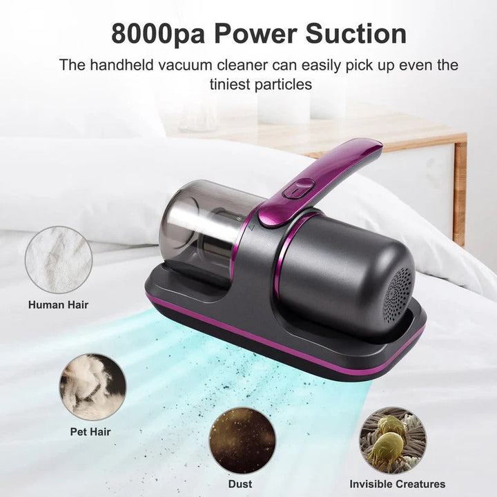 Handheld UV Vacuum Cleaner Strong Suction Deep Mattress Cleaning