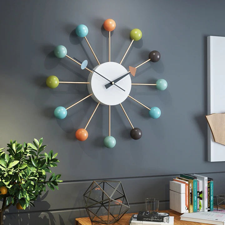 Large Silent Wall Clock Decorative Design