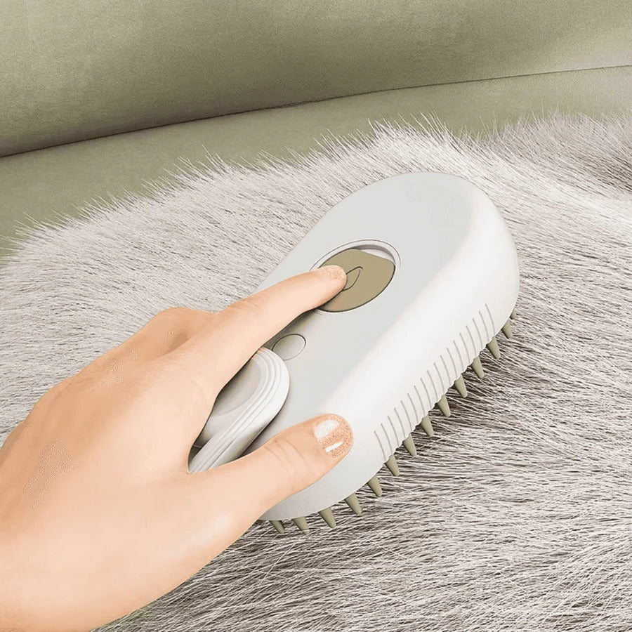 Pet Grooming Brush with Spray Function and Hair Removal Comb