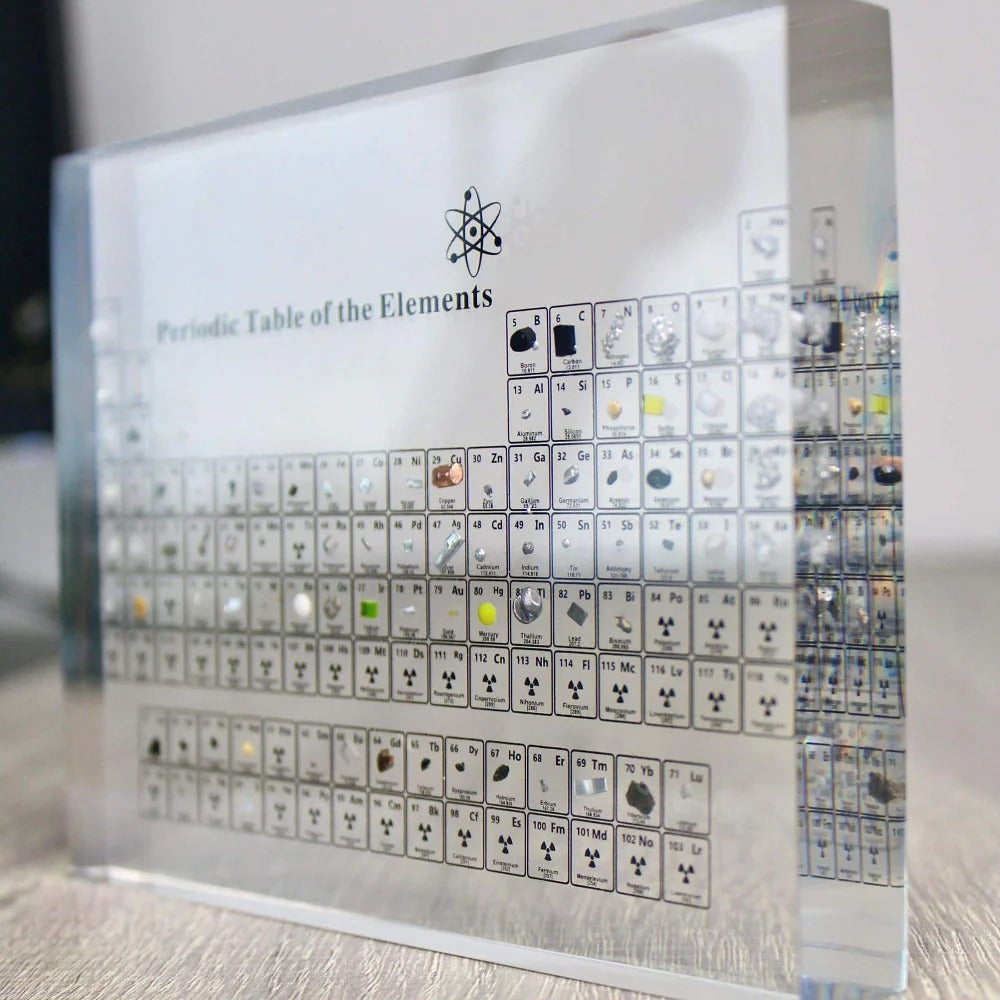 Glass Periodic Table Wall Display Educational Chemistry Decor