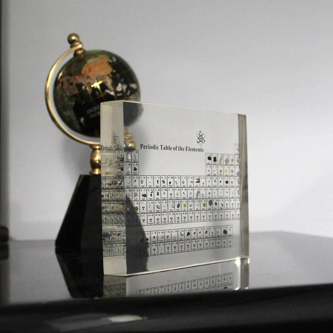 Glass Periodic Table Wall Display Educational Chemistry Decor - Lenila