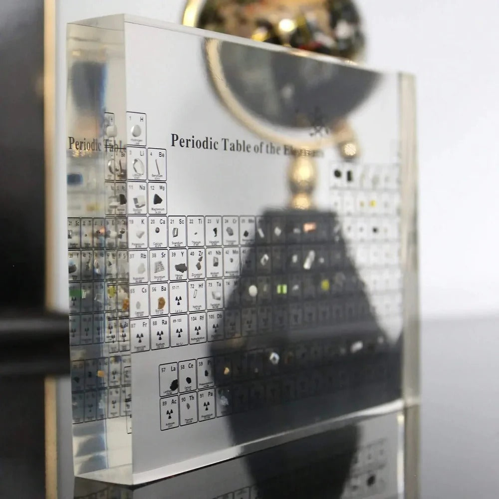 Glass Periodic Table Wall Display Educational Chemistry Decor