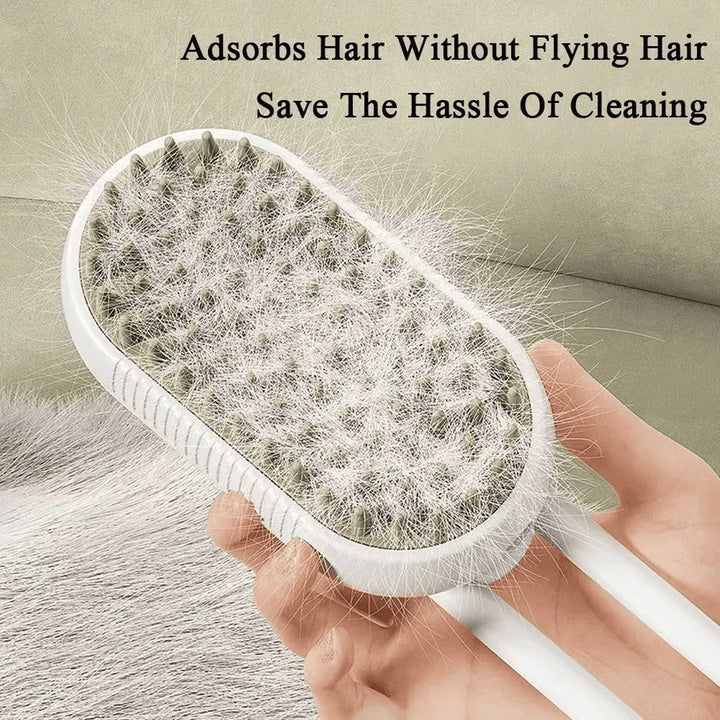 Pet Grooming Brush with Spray Function and Hair Removal Comb
