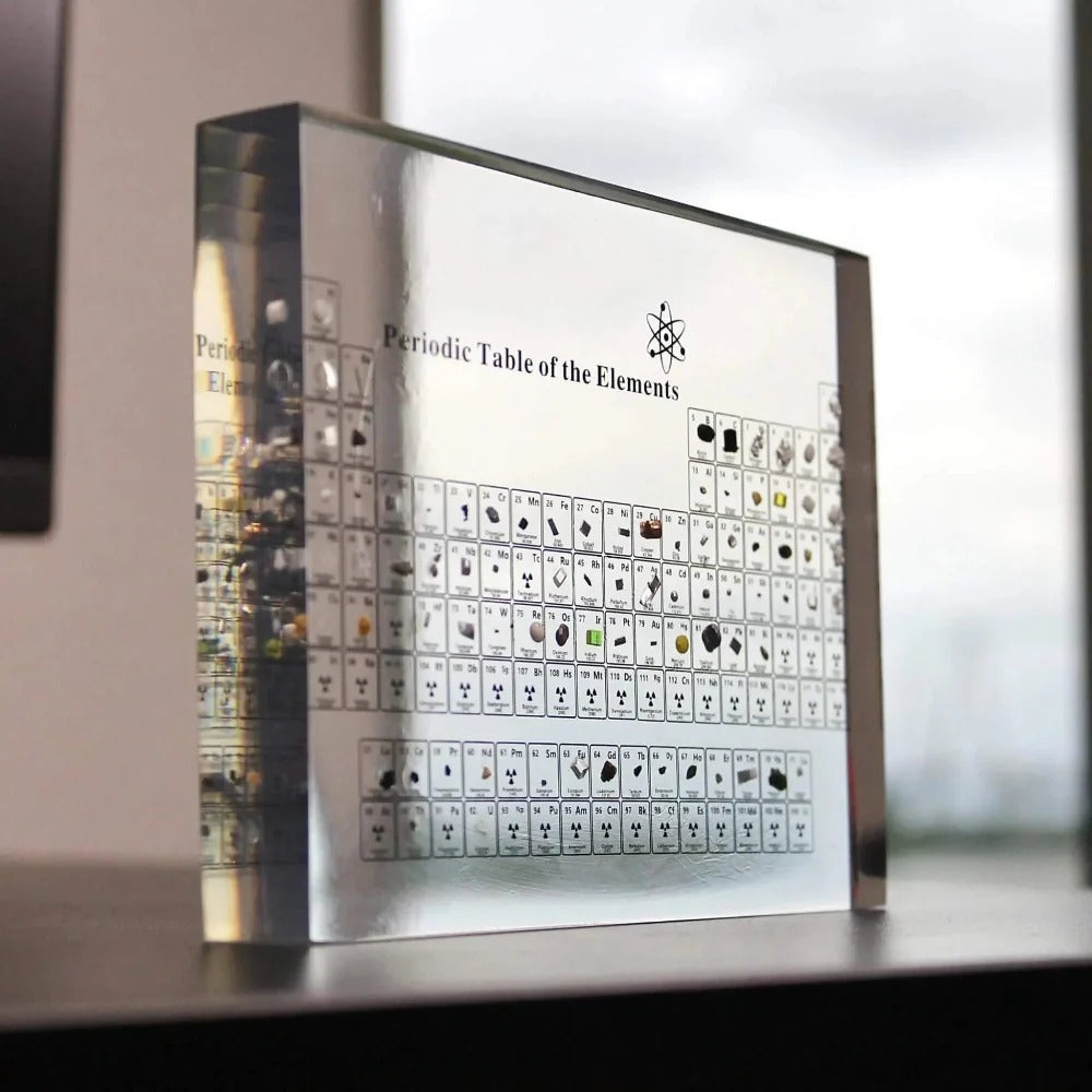 Glass Periodic Table Wall Display Educational Chemistry Decor