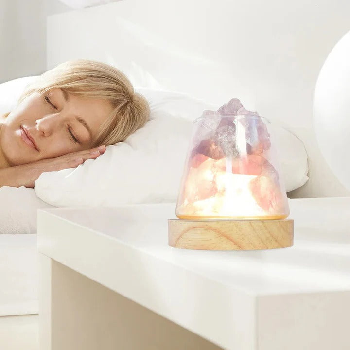 Himalayan Salt Lamp Crystal Night Essential Oil Diffuser