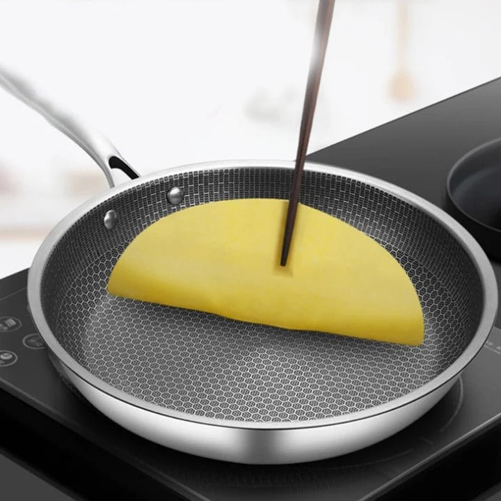 Non-Stick Stainless Steel Frying Pan Durable Coating
