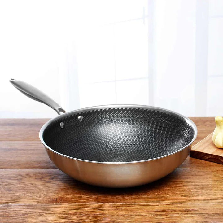 Non-Stick Stainless Steel Frying Pan Durable Coating