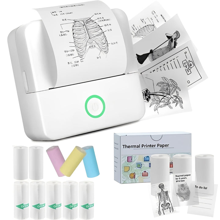 Portable Thermal Sticker Printer with Bluetooth for Photos and Memos - Lenila