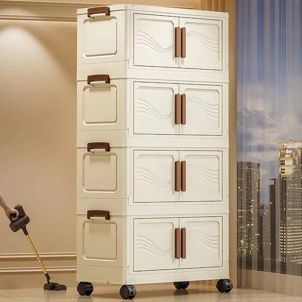 Stackable Storage Containers Plastic Front Access Lid Lock