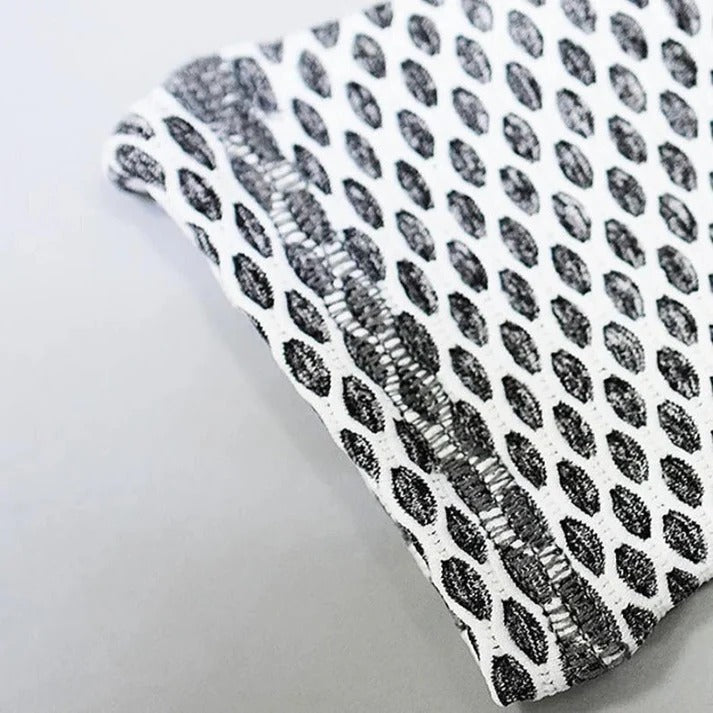 Womens High Waist Gym Leggings Honeycomb Textured Stretch