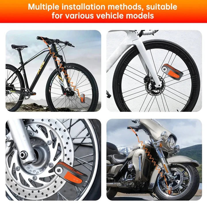 Motorcycle Disc Brake Lock with Motion Alarm Anti-Theft