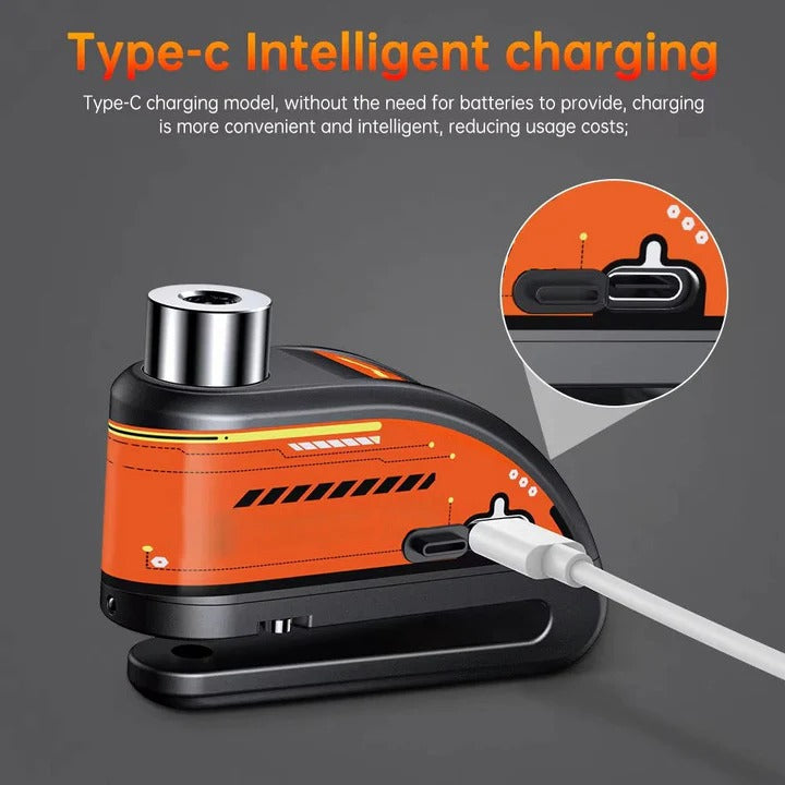Motorcycle Disc Brake Lock with Motion Alarm Anti-Theft
