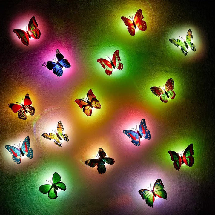 3D Butterfly Wall Sculpture with Built-in LED Strip Lights