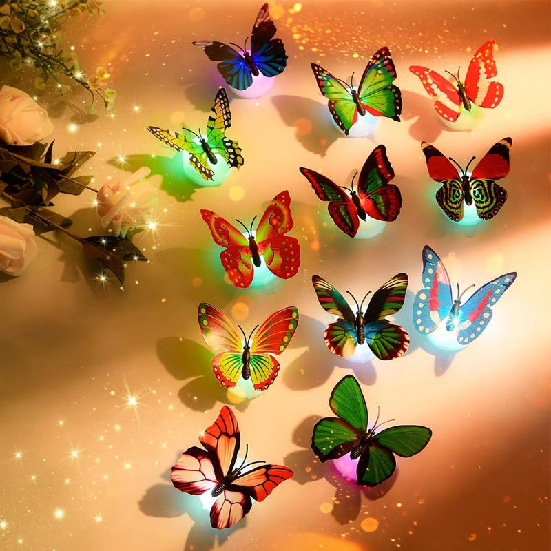 3D Butterfly Wall Sculpture with Built-in LED Strip Lights