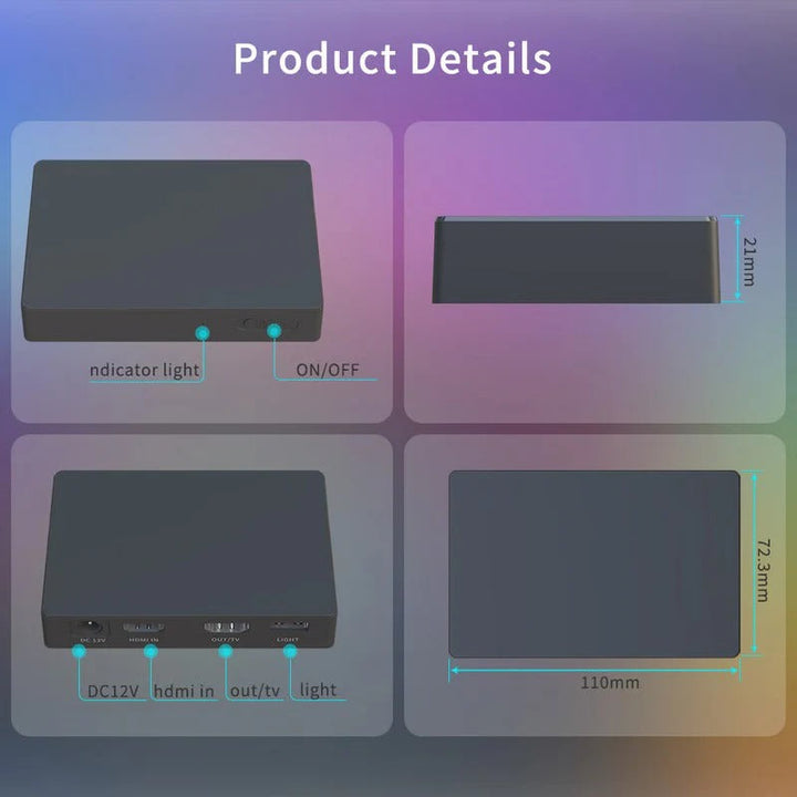 LED Bias Lighting Strip with Screen Sync Wireless App Control