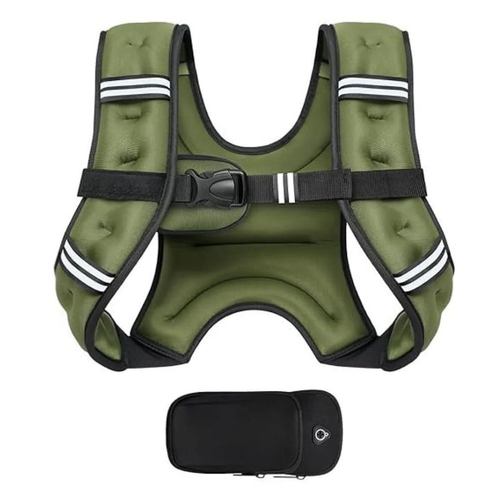 Weight Training Vest Adjustable with Multi Pockets and
