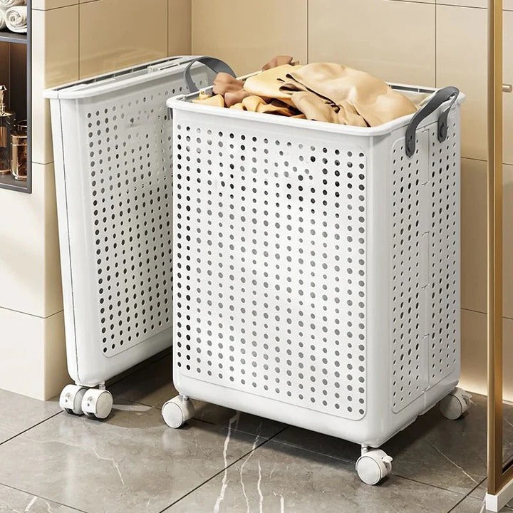 Laundry Basket with Wheels and Handle Portable - Lenila