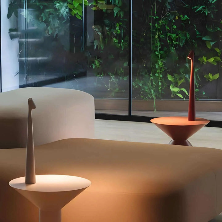 Rechargeable Aluminum Table Lamp Adjustable Brightness USB Port