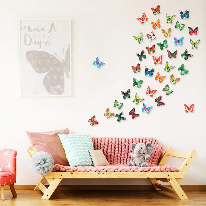 3D Butterfly Wall Sculpture with Built-in LED Strip Lights