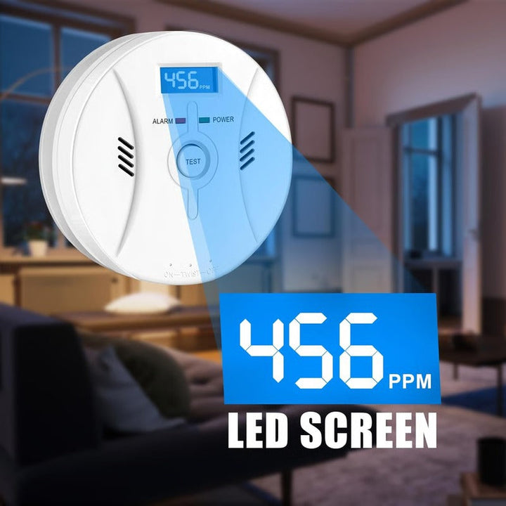Dual Sensor Carbon Monoxide and Smoke Detection Alarm Battery Operated
