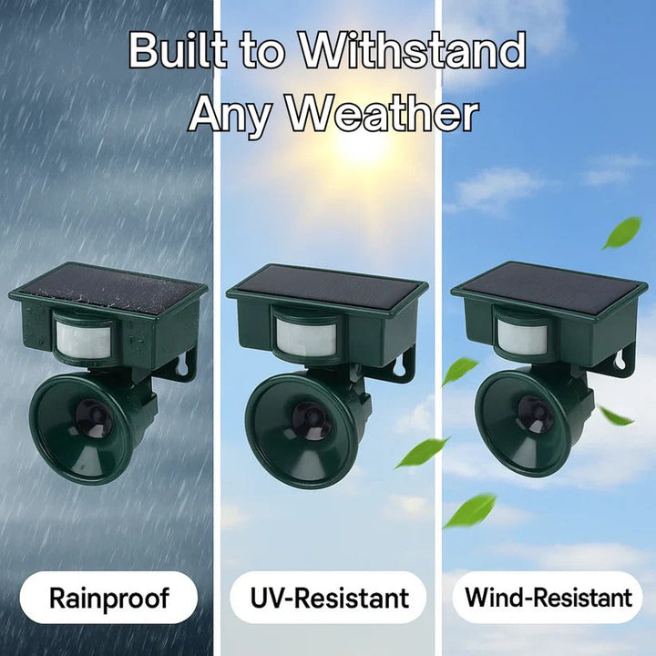 Solar Powered Bird Repeller Motion Sensor Adjustable Sound