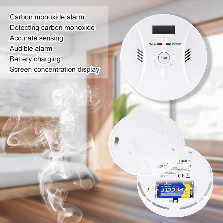 Dual Sensor Carbon Monoxide and Smoke Detection Alarm Battery Operated