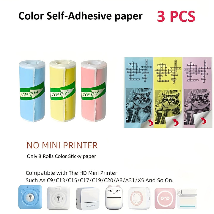 Portable Thermal Sticker Printer with Bluetooth for Photos and Memos