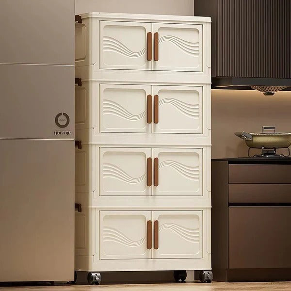 Stackable Storage Containers Plastic Front Access Lid Lock