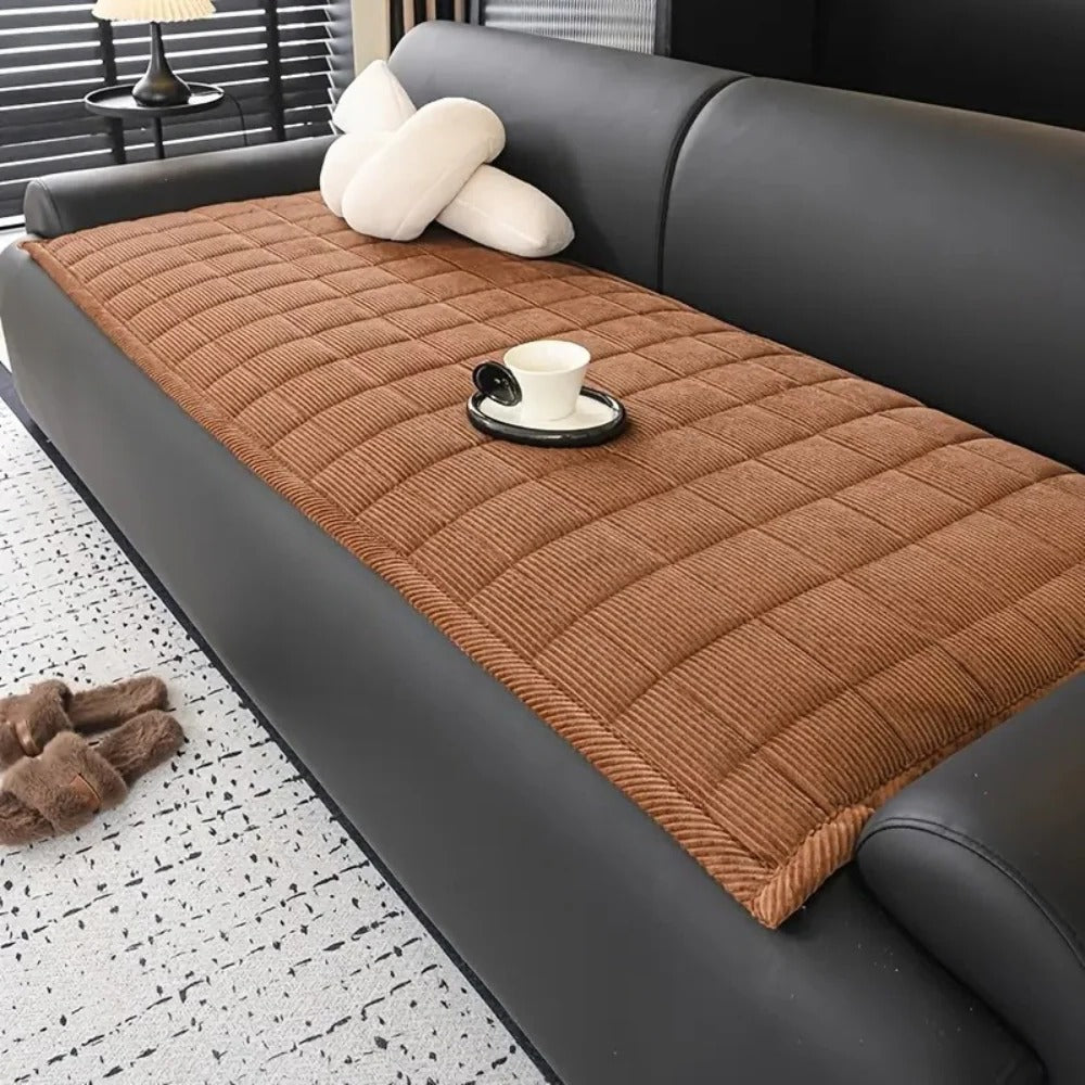 Quilted Couch Cover Patterned Design