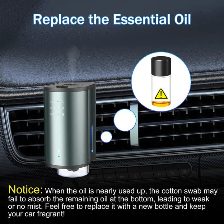 Car Air Freshener Diffuser Waterless Adjustable Scent Portable