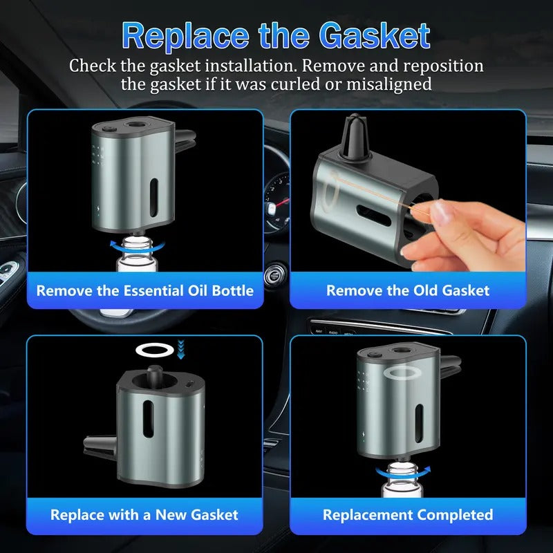Car Air Freshener Diffuser Waterless Adjustable Scent Portable