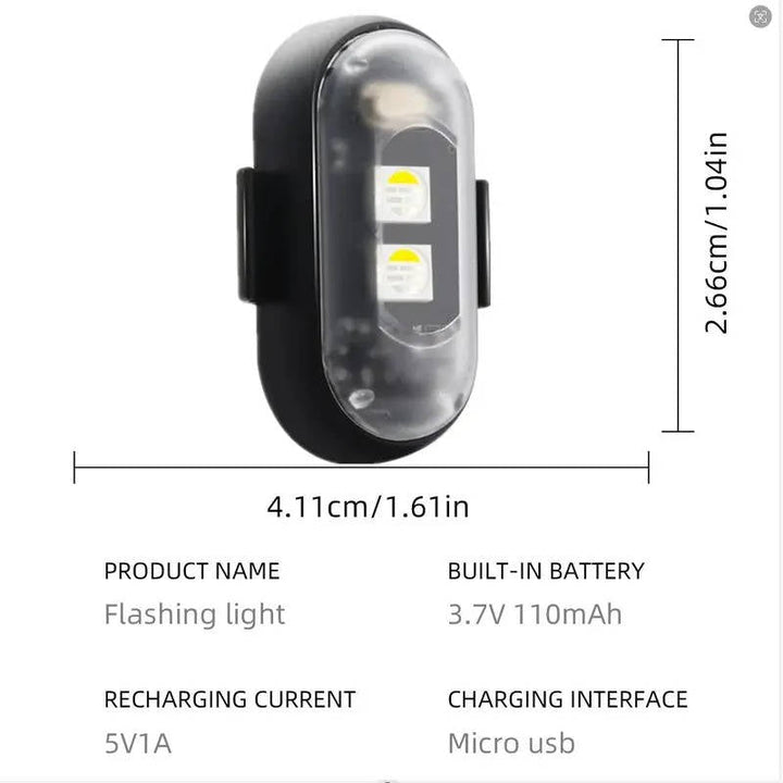 Wireless RGB LED Strobe with Remote Rechargeable Aircraft Style