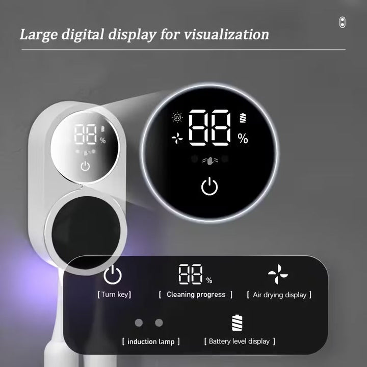 UV Toothbrush Sterilizer Holder Wall Mount Automatic Touchless