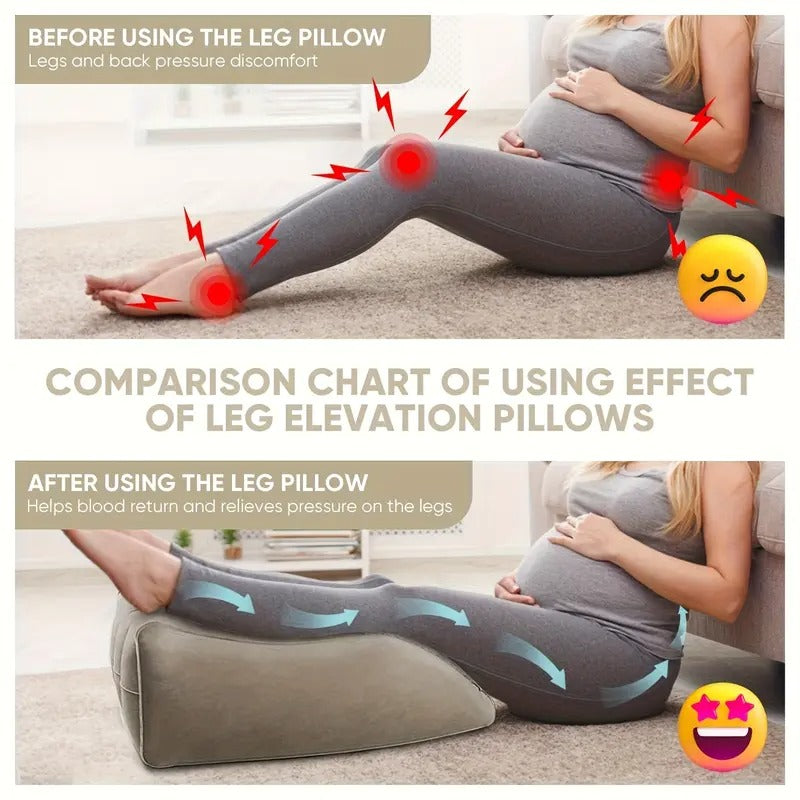 Inflatable Leg Elevation Pillow Soft Wedge Cushion for Circulation
