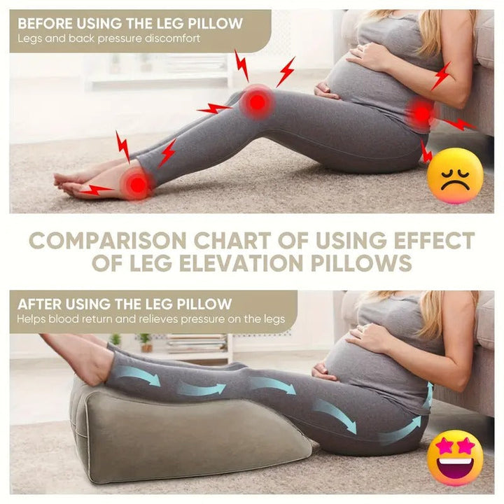 Inflatable Leg Elevation Pillow Soft Wedge Cushion for Circulation