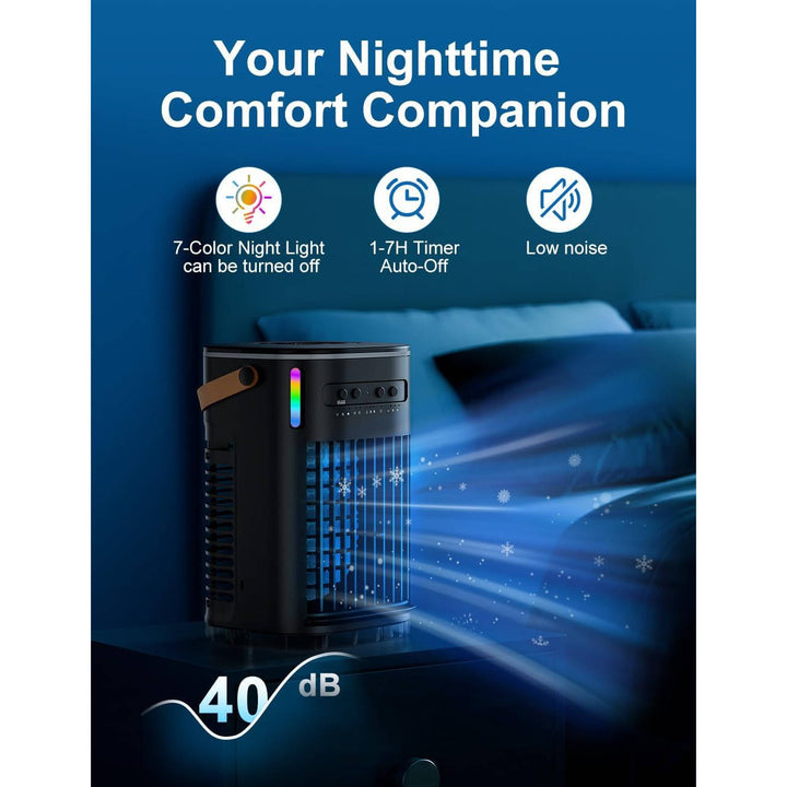 Portable Air Conditioner Evaporative Cooler with 1.2L Tank and Remote