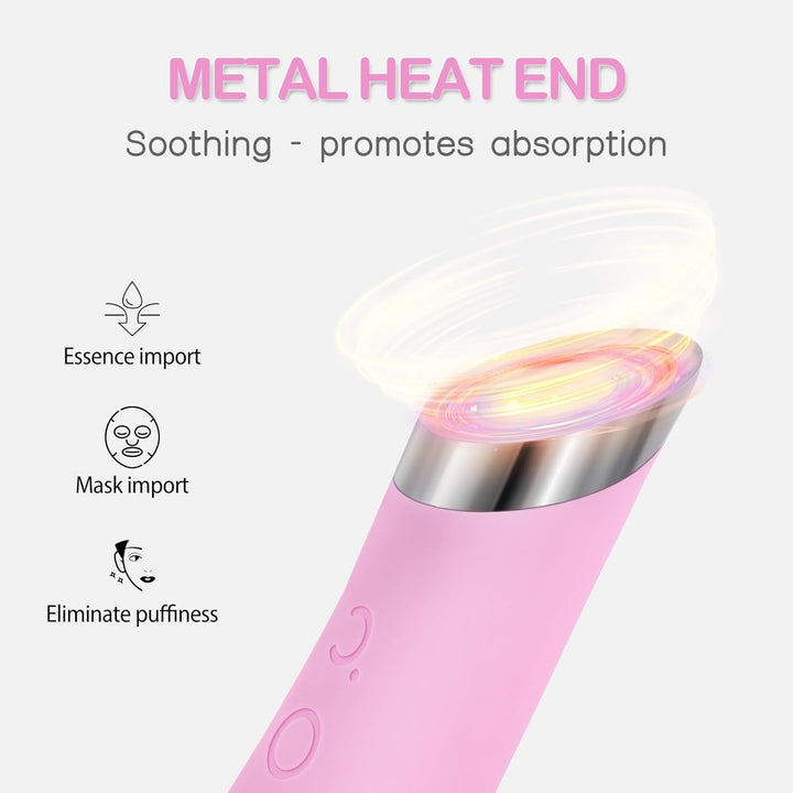 Rechargeable Silicone Facial Cleansing Brush with Heat Massage and