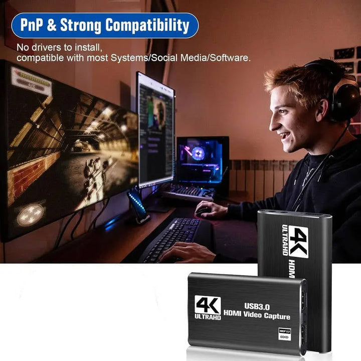 4K Hdmi to USB Video Capture Card Plug and Play Zero Latency