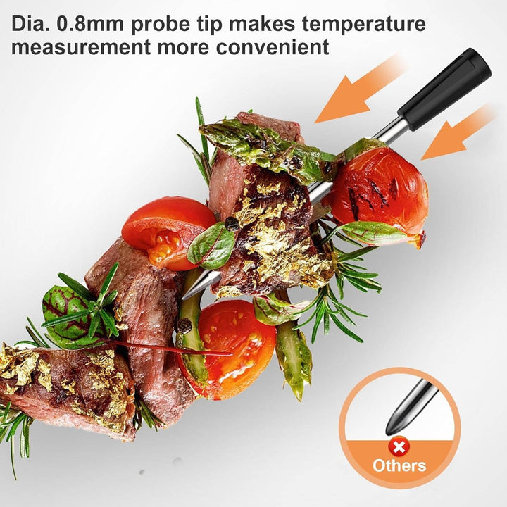 Wireless Bluetooth Meat Thermometer with App Control Waterproof Probe