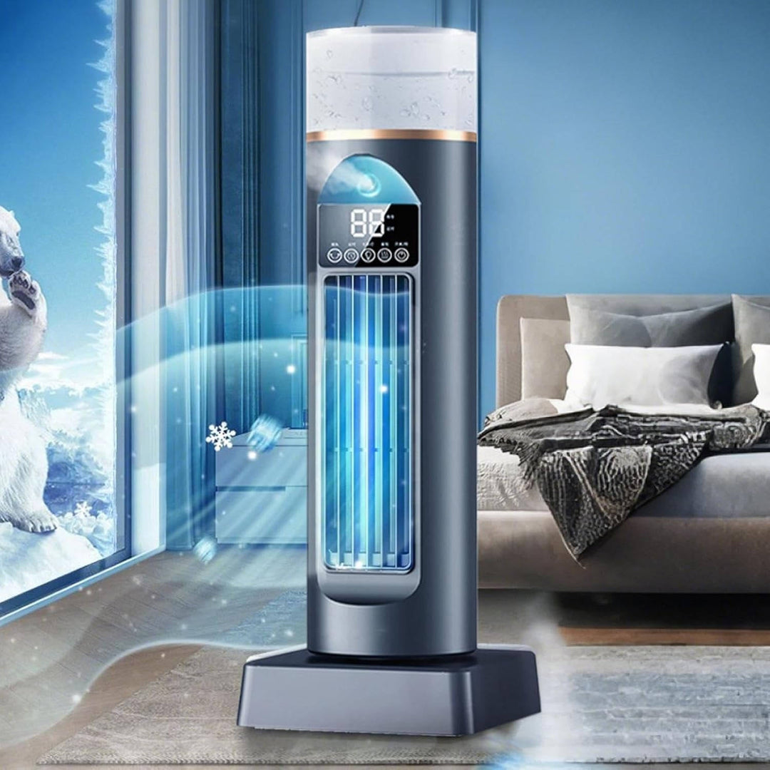 Portable Air Conditioner Bladeless Tower Fan with Water Tank and - Lenila