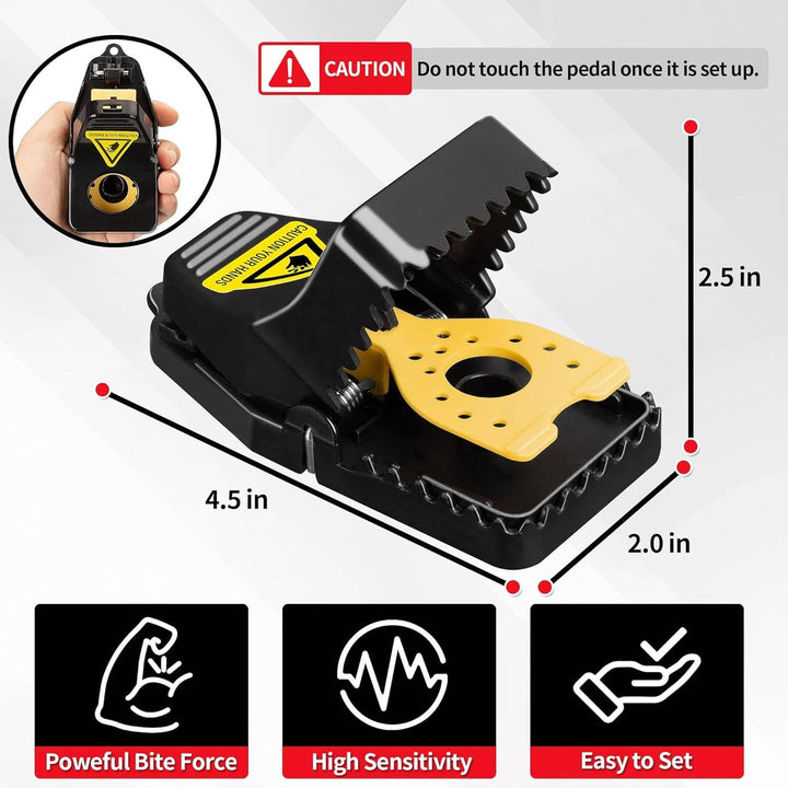 Snap Mouse Trap High Sensitivity Trigger Safe No Touch Disposal