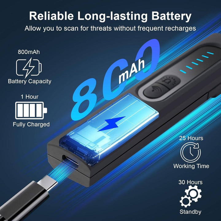 Hidden Camera and GPS Tracker Detector Portable Bug Finder