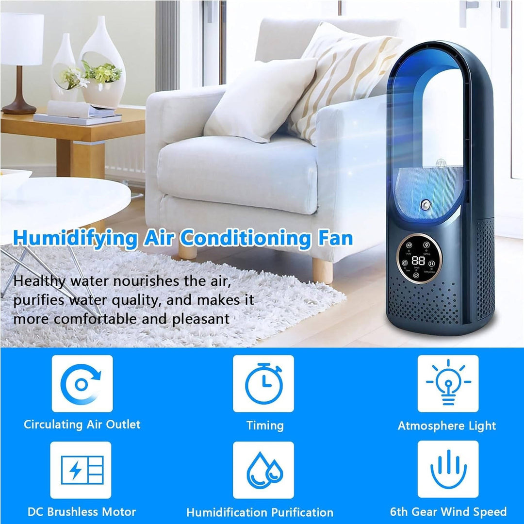 Portable Air Conditioner Cooler Fan with Humidifier and Purifier