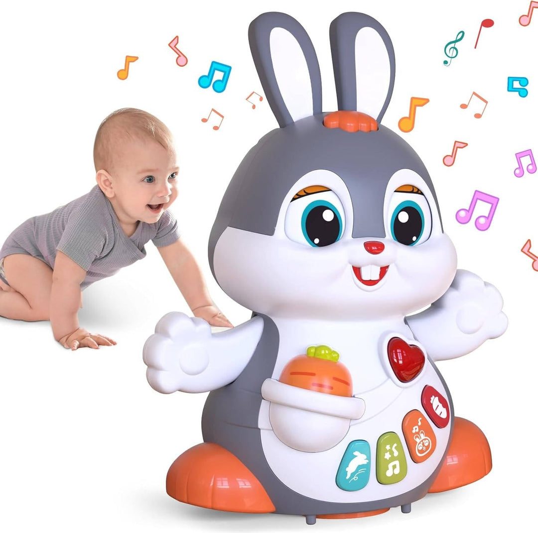 Unisex Baby Musical Bunny Toy Soft Plush Crawling Toy - Lenila