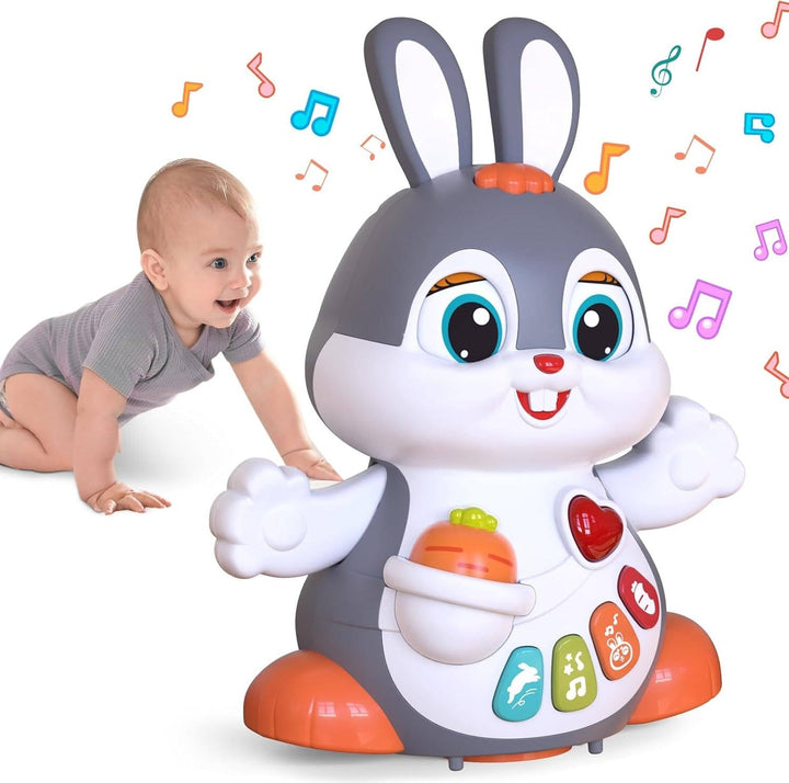 Unisex Baby Musical Bunny Toy Soft Plush Crawling Toy - Lenila