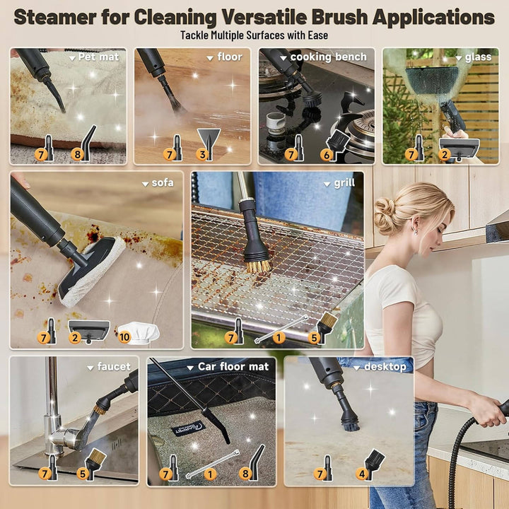 Portable Steam Cleaner Multi-Surface Handheld Compact