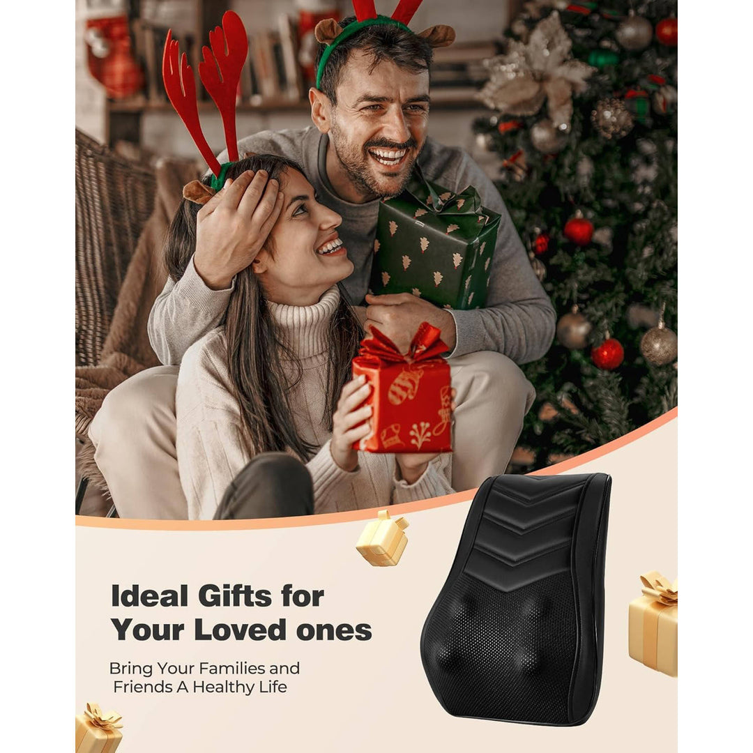 3D Shiatsu Kneading Neck and Back Massager Pillow with Heat